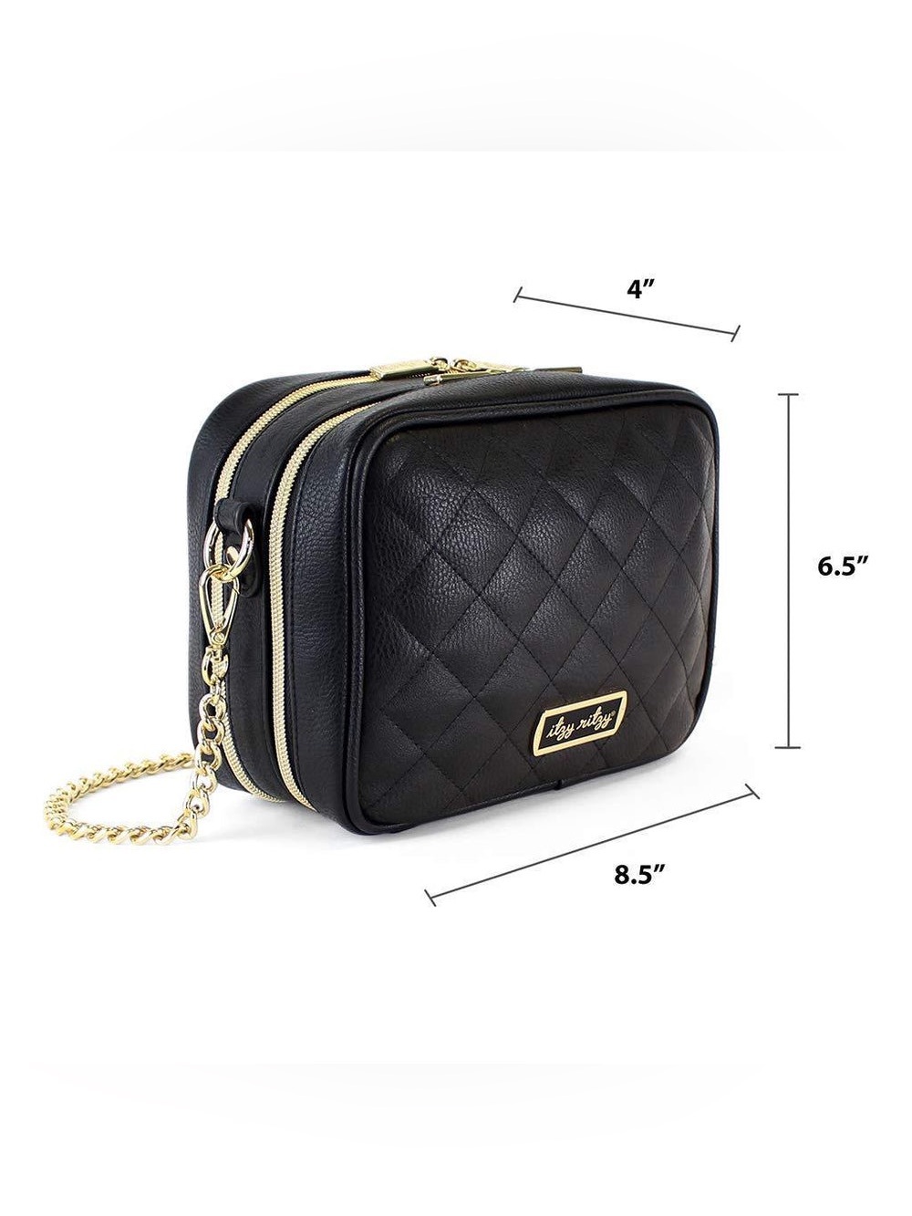 Itzy Ritzy Double Take Crossbody Diaper Bag - BLACK - BNWT - Picture 3 of 15